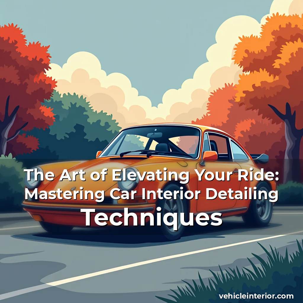 Read more about the article The Art of Elevating Your Ride: Mastering Car Interior Detailing Techniques