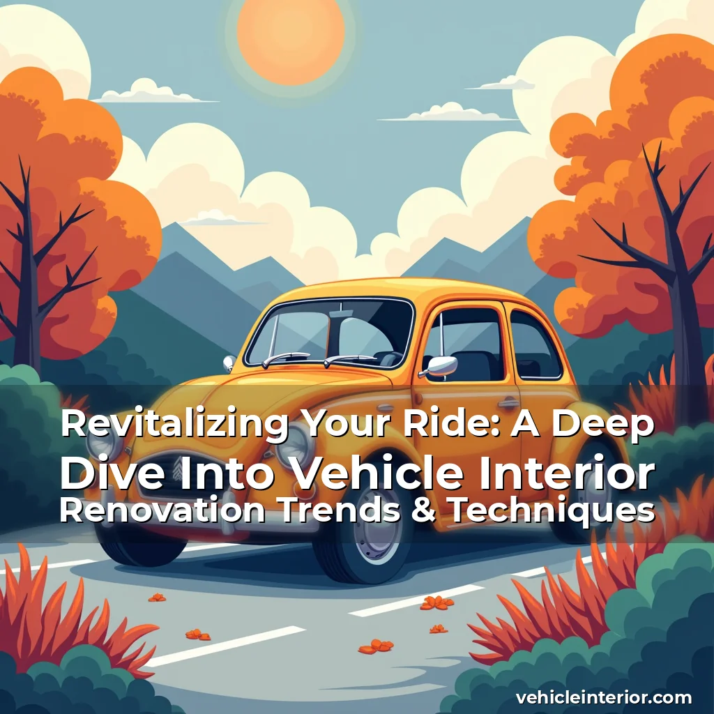 Read more about the article Revitalizing Your Ride: A Deep Dive Into Vehicle Interior Renovation Trends & Techniques